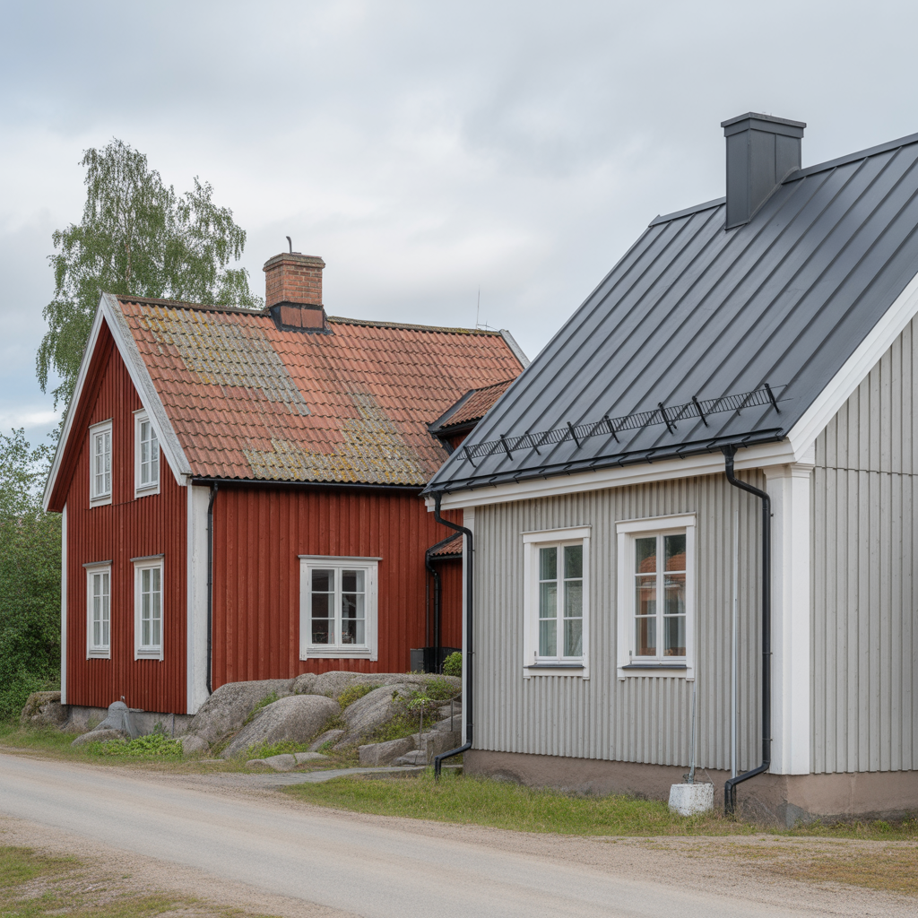 plattak eller takpannor jamforelse av kostnad och underhall